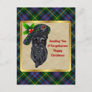Farquharson Clan Badge & Tartankerst Briefkaart