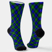 Farquharson tartan blue green plaid sokken (Gebogen)