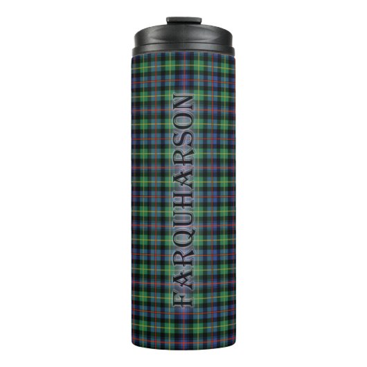 Farquharson Tartan met de achternaam Thermosbeker (Voorkant)