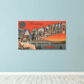 Farragut, Idaho - Grote letterscènes Canvas Afdruk (Insitu (Houten vloer))