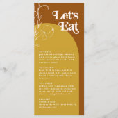 FARRAH Retro 70s Rust laat het menu van de Arch va (Voorkant)