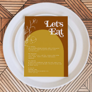 FARRAH Retro 70s Rust laat het menu van de Arch va