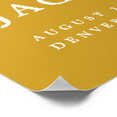 FARRAH Retro 70s Rust Mustard Arch Wedding Welkom Poster (Hoek)