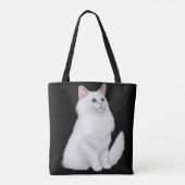 Farrah the White Persian Cat Canvas tas (Achterkant)