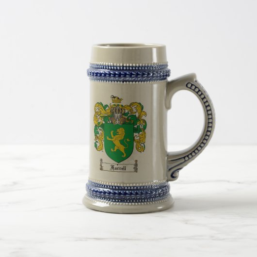Farrell Coat of Arms Stein / Farrell Family Crest Bierpul (Rechts)