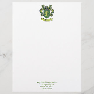 Farrell Family Crest Letterhead Briefhoofd Sjabloon