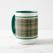 Farrell Tartan Pattern Tan Irish Pset Mok (Voorkant links)