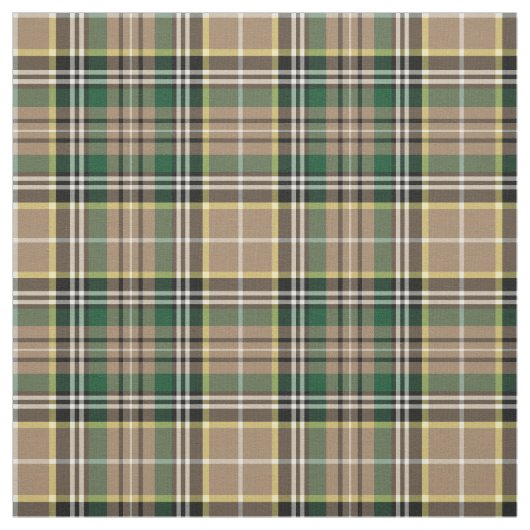 Farrell Tartan Pattern Tan Irish Pset Stof (Swatch)