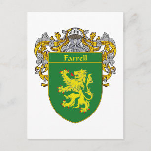 Farrell-wapenschild (gemanteld) briefkaart