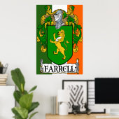 Farrell-wapenschild Poster (Thuiskantoor)