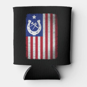 Farrier Amerikaanse vlag Hoefijzer hoefijzers Blikjeskoeler