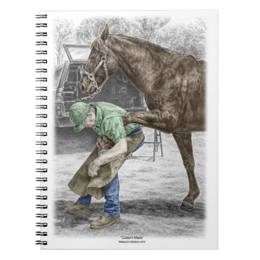 Farrier Blacksmith Shoeing Horse Notitieboek (Voorkant)