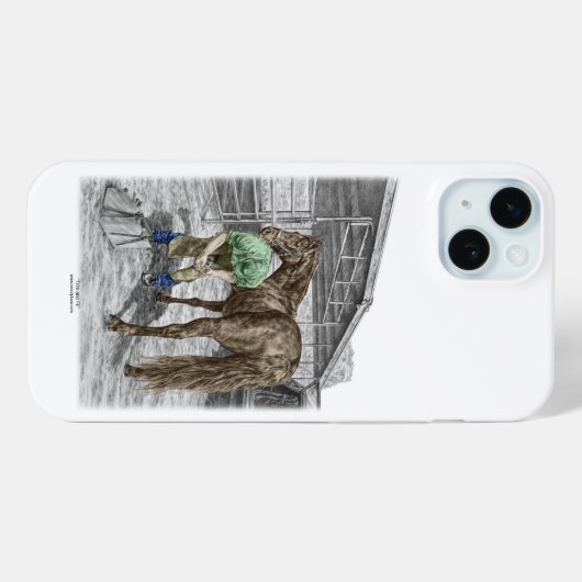 Farrier Blacksmith Trimming Horse Hoof Case-Mate iPhone Case (Achterkant (horizontaal))