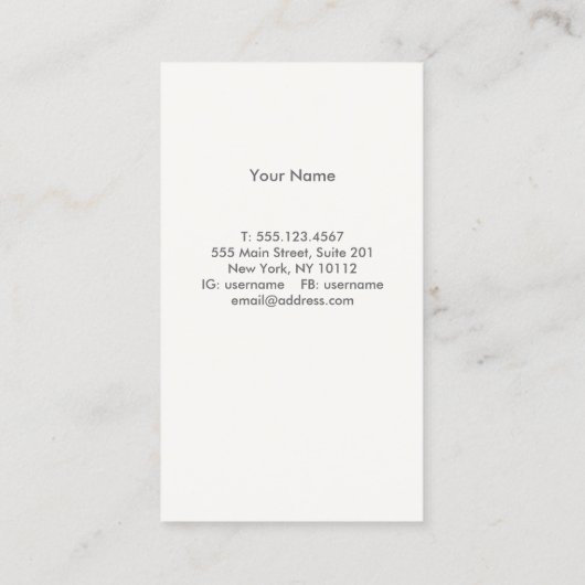 Farrier Horseshoe Carte de visite (Dos)