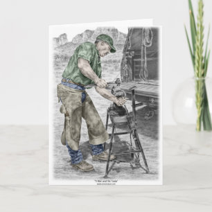 Farrier Smid die Aambeeld gebruiken Kaart