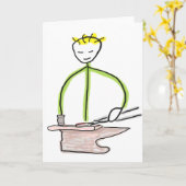 Farrier Stickman Kaart (Gele Bloem)