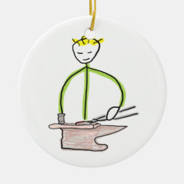 Farrier Stickman Keramisch Ornament
