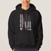 Farrier USA Flag Horseshoe Hoof Trimming Equine Sh Hoodie (Voorkant)