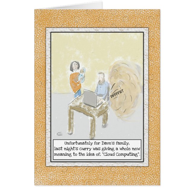 Fart Cartoon Birthday Card voor mannen (Voorkant)