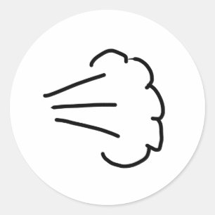Fart Cloud Ronde Sticker
