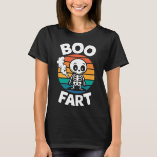 Fart Funny Farting Skeleton voor Halloween T-shirt