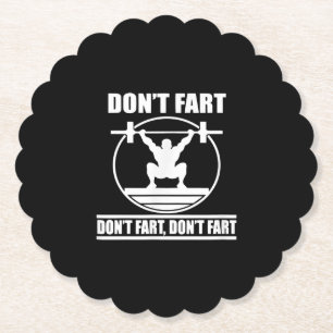 Fart Funny Gym Workout Squat for Bodybuilder Kartonnen Onderzetters
