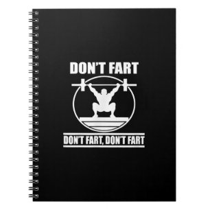 Fart Funny Gym Workout Squat for Bodybuilder Notitieboek