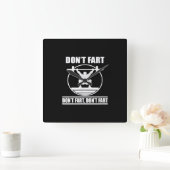 Fart Funny Gym Workout Squat for Bodybuilder Vierkante Klok (Huis)