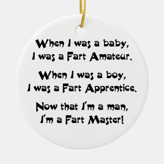 Fart Master Keramisch Ornament (Voorkant)