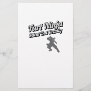 Fart Ninja Silent maar dodelijk Shirt Briefpapier