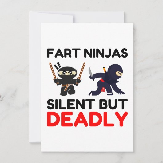 Fart Ninjas Silent, maar Dodelijk Feestdagenkaart (Voorkant)