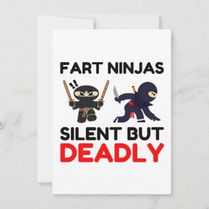 Fart Ninjas Silent, maar Dodelijk Feestdagenkaart