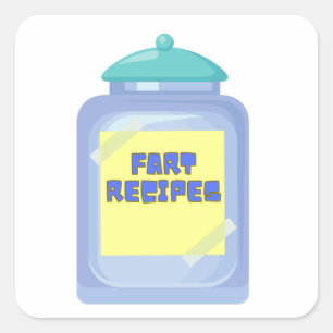 Fart Recepten Vierkante Sticker