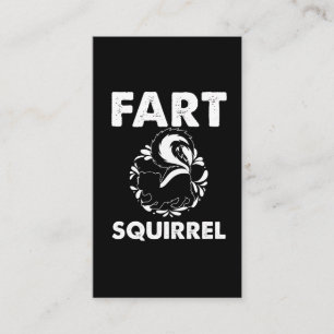 Fart Squirrel Humor Funny Skunk Fan Visitekaartje