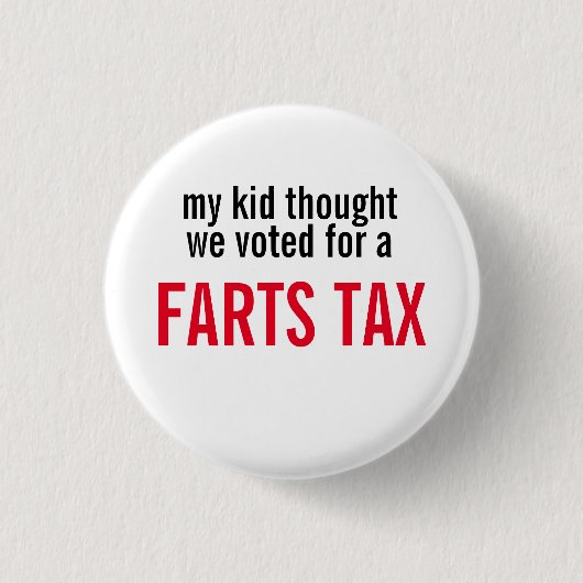 Fart Tax Ronde Button 3,2 Cm (Voorkant)