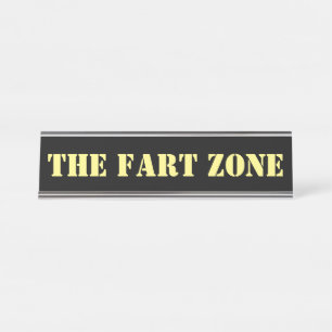 Fart Zone Gag Desk Name Bord Bureau Naambordje