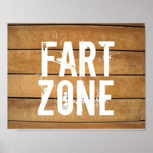 FART ZONE Rustieke tekenen Poster