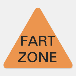 Fart Zone Triangle Sticker