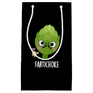 Fartichoke Funny Farting Artichoke Pun Dark BG Klein Cadeauzakje