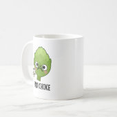 Fartichoke Funny Farting Artichoke Pun Koffiemok (Voorkant links)