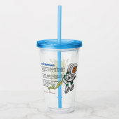 Farting Astronaut Acryl Drinkbeker (Voorkant)