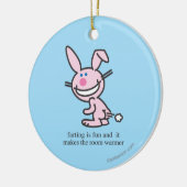 Farting is Fun Keramisch Ornament (Links)