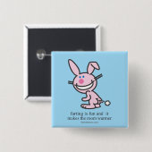 Farting is Fun Vierkante Button 5,1 Cm (Voorkant /achterkant)