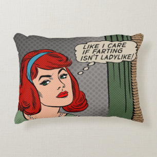 "Farting is niet Ladylike" Accent Pillow Kussen