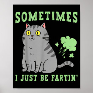 Farting Kat Soms Ben Ik Maar Farting Grappig Anim Poster