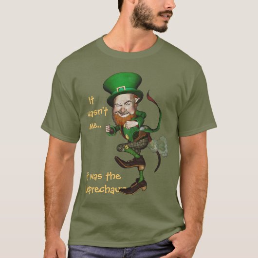 Farting Leprechaun Funny Irish T-shirt (Voorkant)