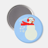 Farting Snowman Cartoon Magneet (Voorkant / Achterkant)