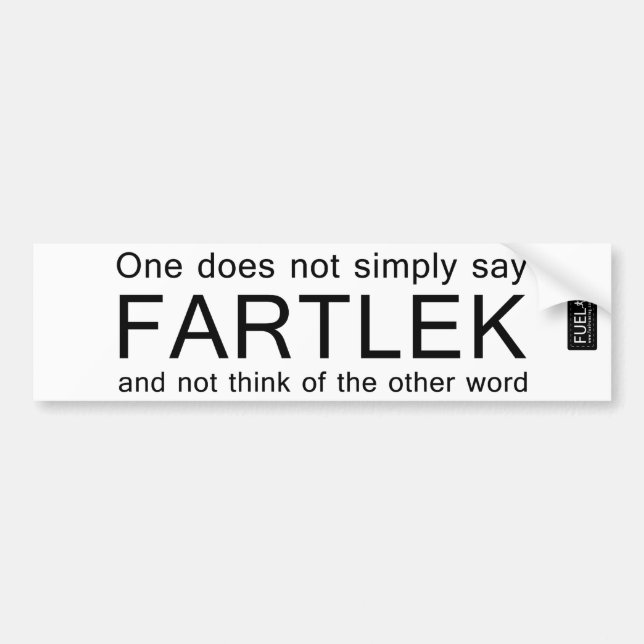 Fartlek Bumpersticker (Voorkant)