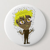 Farty Fingers Chibi Ronde Button 4,0 Cm (Voorkant)