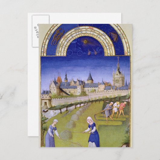 Fascimile of June: Haymaking Briefkaart (Voorkant / Achterkant)